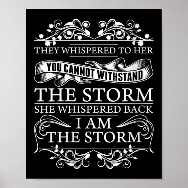 Womens She Whispered Back I Am The Womens Motivati Poster (Front)