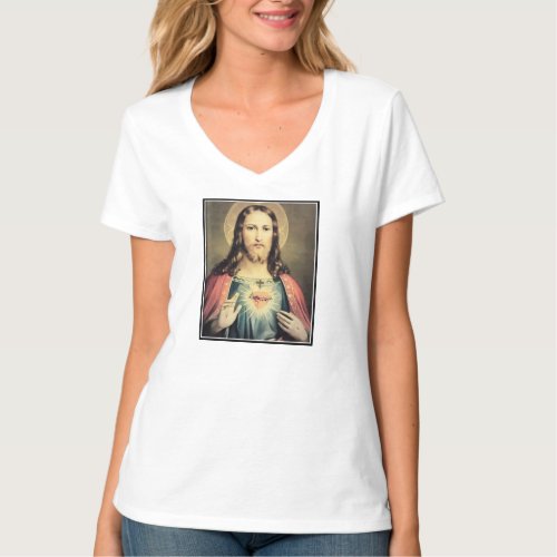 Womens Shirt Sacred Heart Design