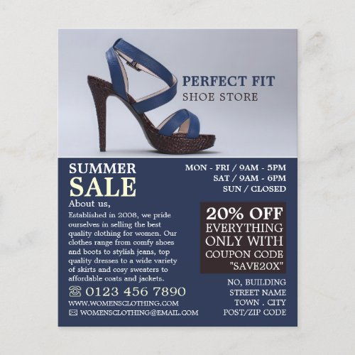 Womens Shoe Womens Clothing Store Advertising Flyer