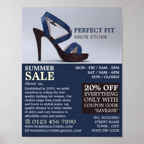 Womens Shoe Womens Clothing Store Advertising Poster