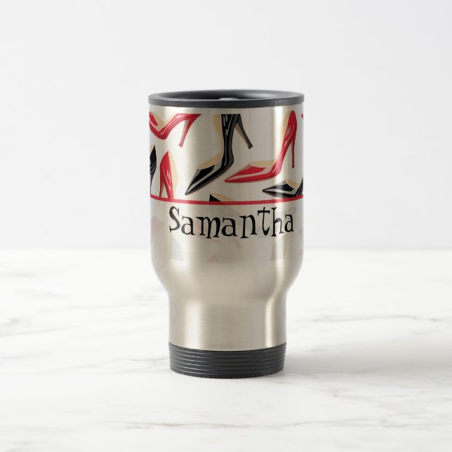 Womens Shoes 15 oz. Stainless steel Travel Mug Cup (Center)