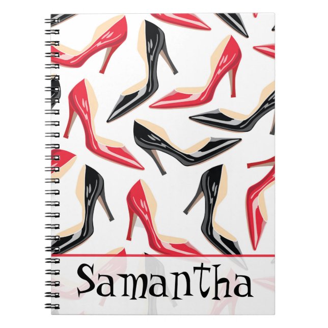 Womens Shoes High Heels Stilletto Spiral Notebook (Front)