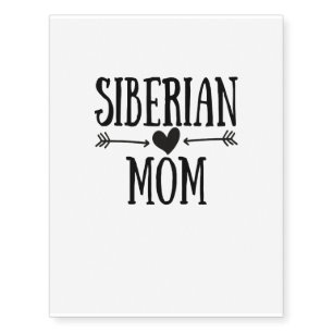 Womens Siberian Husky Mom Funny Huskies Gifts Temporary Tattoos