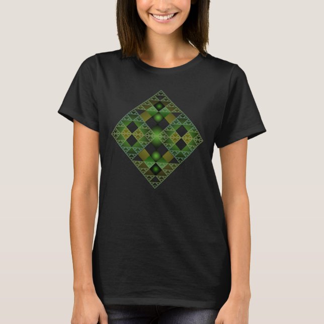 Women's Sierpinski Triangle Fun T shirt (Front)