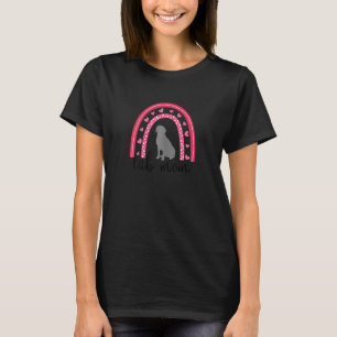 Womens Silver Lab Mom Valentine's Day for Women La T-Shirt