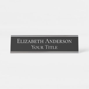 Womens Simple Maroon Name Plate
