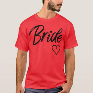 Womens Simple White Bride Wedding Honeymoon Bachel T-Shirt