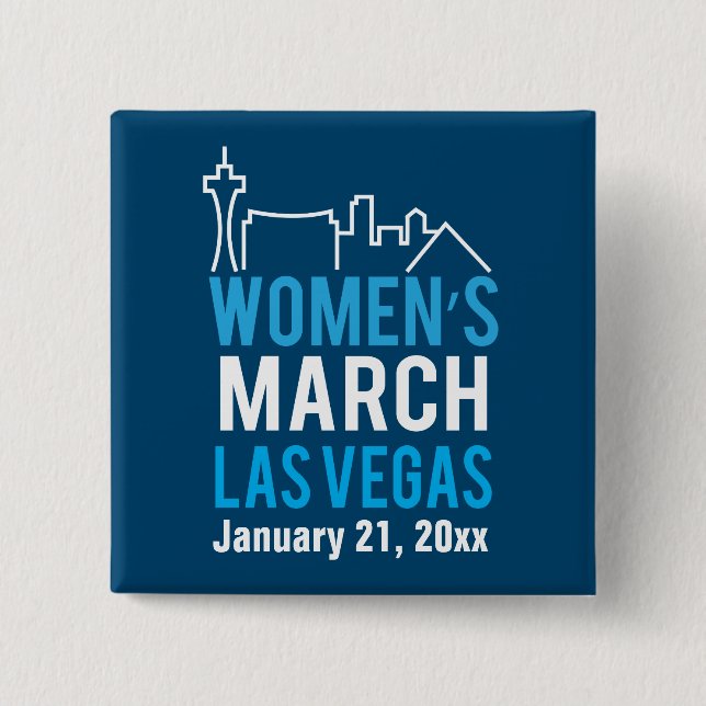 Women's Sister March Las Vegas January Pinback Button (Front)