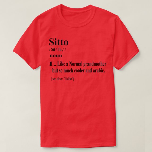 Womens Sitto Definition Arab Grandmother Design Ar T-Shirt (Design Front)