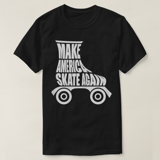 Womens Skate Again Roller Skating Cute  T-Shirt (Design Front)