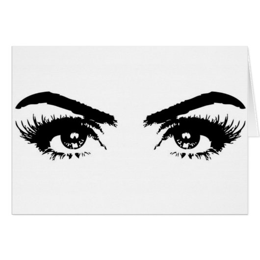 Womens Sketch Eyebrows Cards (Front Horizontal)