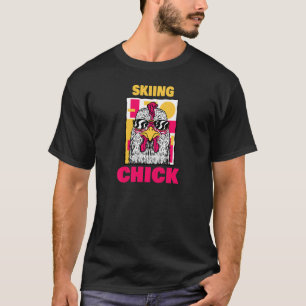 Womens Skiing Chick Funny Skier Premium T-Shirt