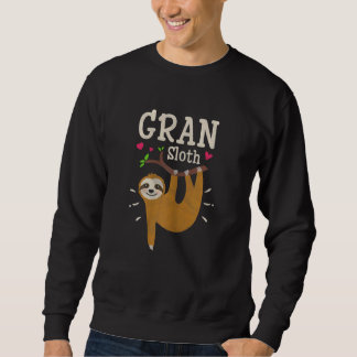 Womens Sloth Graphic Humor Zoo Animal Gran Sweatshirt