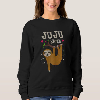 Womens Sloth Graphic Humor Zoo Animal Juju Sweatshirt