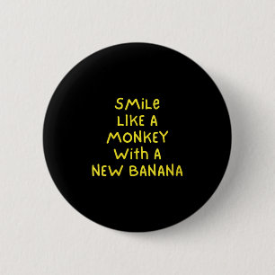 Womens Smile Like A Monkey With A New Banana V-nec Button