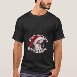 Womens Snow Globe Happy Birthday Jesus Christ V Ne T-Shirt