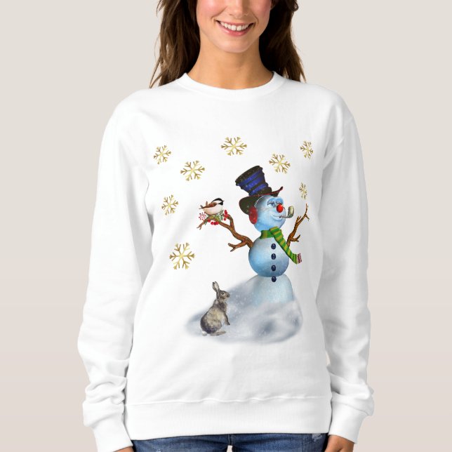 Women's Snowman Sweatshirt  (Front)