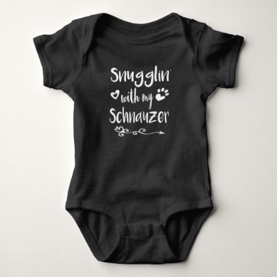 Womens Snuggling with my Schnauzer Pajamas T Shirt