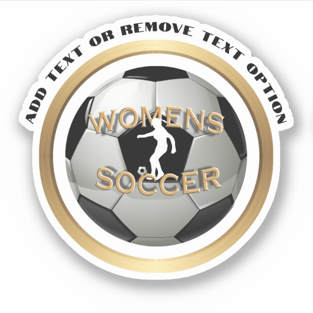  Women's Soccer Ball Sports Sticker (Front)