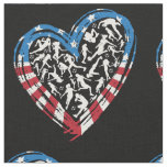 Women&#39;s Soccer Heart - USA American Flag Fabric