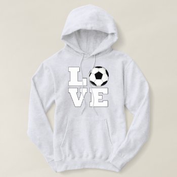 Women's Soccer Love Cute Soccer Player Sports Hoodie by SoccerMomsDepot at Zazzle