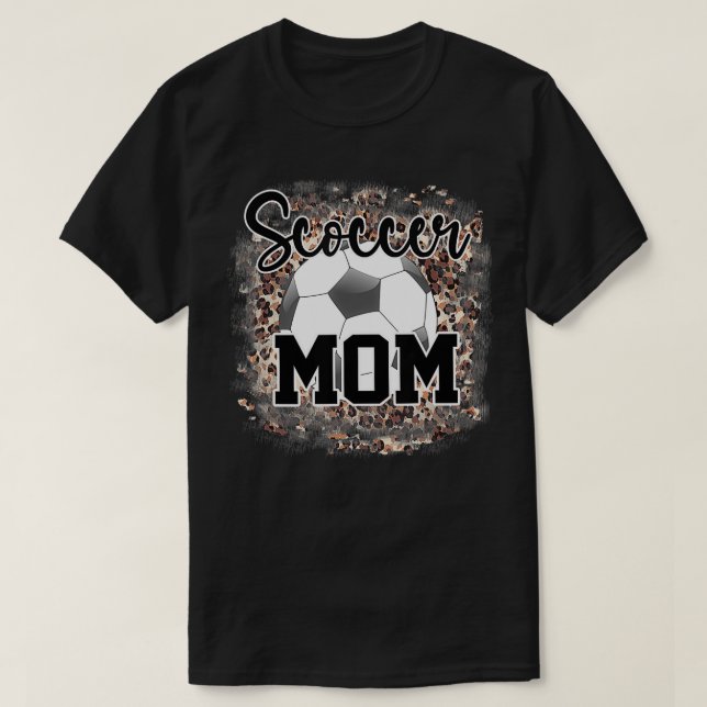 Womens Soccer Mom  Bleached Soccer Mom Mother's Da T-Shirt (Design Front)