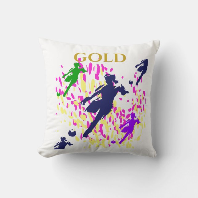 WOMENS SOCCER   THROW PILLOW (Front)