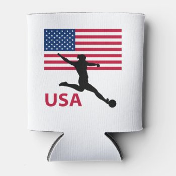 Womens Soccer Usa Can Cooler by worldwidesoccer at Zazzle