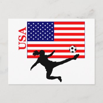 Women's Soccer Usa Postcard by nitsupak at Zazzle