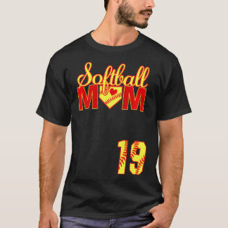 Womens Softball Mom Mother's Day #19 Fastpitch Jer T-Shirt