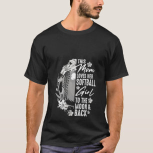 Womens  Softball  Mom Women Pitcher Catcher Girls T-Shirt