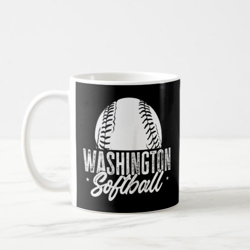 Womens Softball Player Softballer Girl Sport Washi Coffee Mug