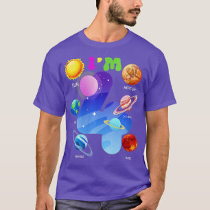 Womens Solar System Planets Cute 4 Years Old 4th B T-Shirt