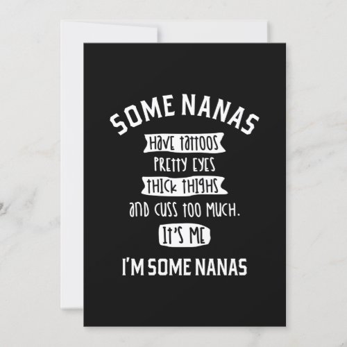 Womens Some Nanas Cuss Too Much Funny Nanas Gifts Invitation