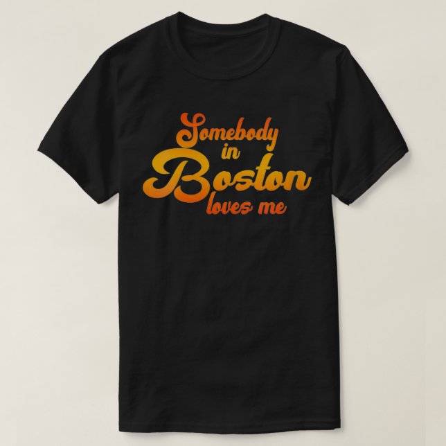 Womens Somebody In Boston Loves Me VNeck  T-Shirt (Design Front)