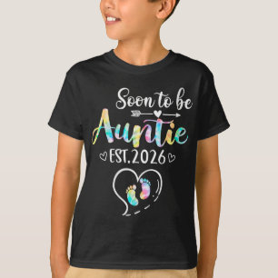 Womens Soon To Be Aunt Est 2026 For New Aunt V-nec T-Shirt