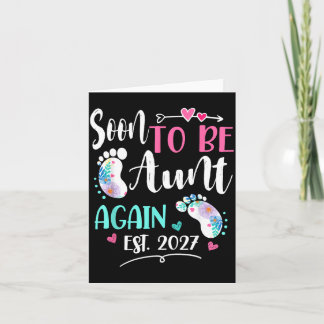Womens Soon To Be Auntie Again 2027 Mothers Day Card