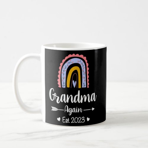 Womens Soon To Be Grandma Again 2023 Rainbow Pregn Coffee Mug