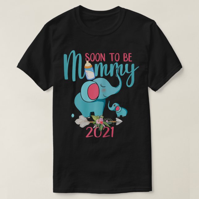 Womens Soon To Be Mommy 2021 Mother Pregnancy Mom  T-Shirt (Design Front)