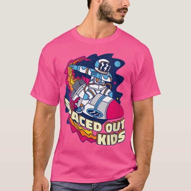 Womens Spaced Out Kids Space Universe Astronomy As T-Shirt (Front)
