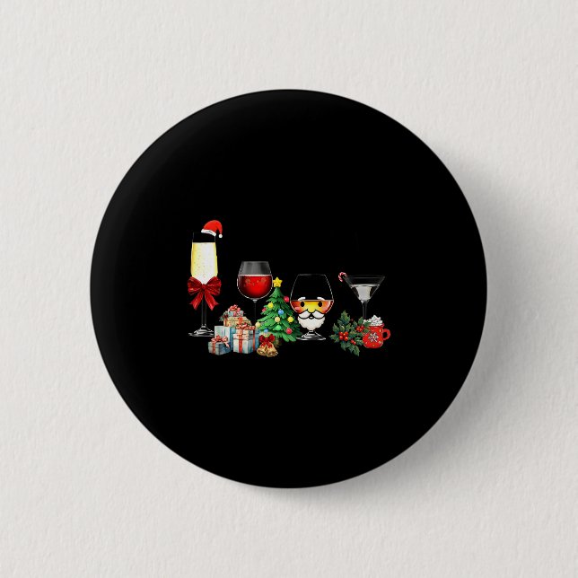 Womens Spellbind Wine Gl Of Santa Claus Gift Chris Button (Front)