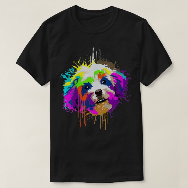 Womens Splash Art Havanese Dog Owner Gift Idea Dog T-Shirt (Design Front)