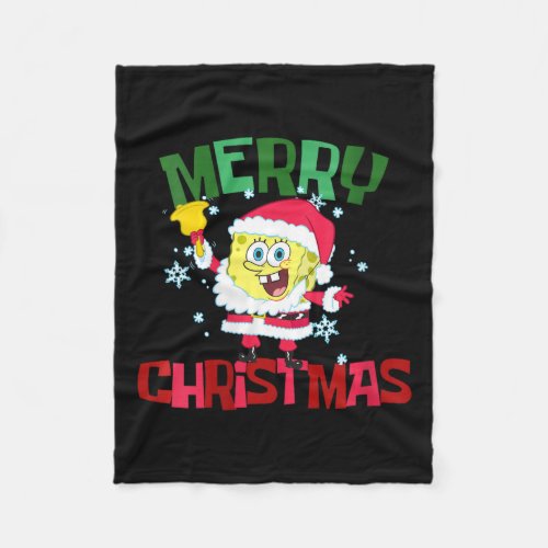 Womens Spongebob Squarepants Santa Outfit Merry Ch Fleece Blanket