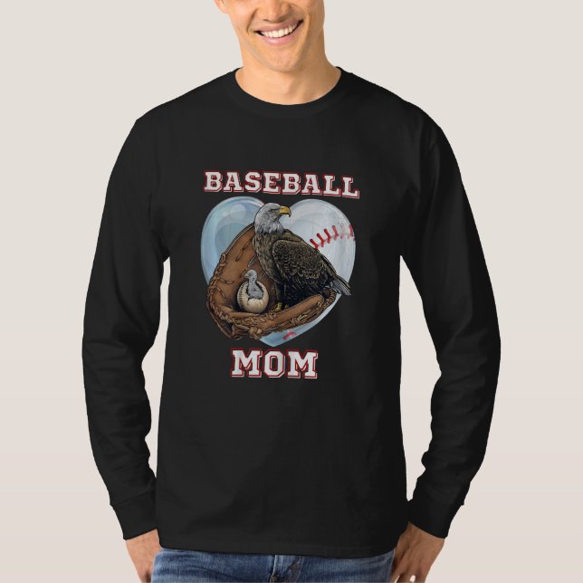 Womens Sports in Nature Bald Eagle Family American T-Shirt (Front)