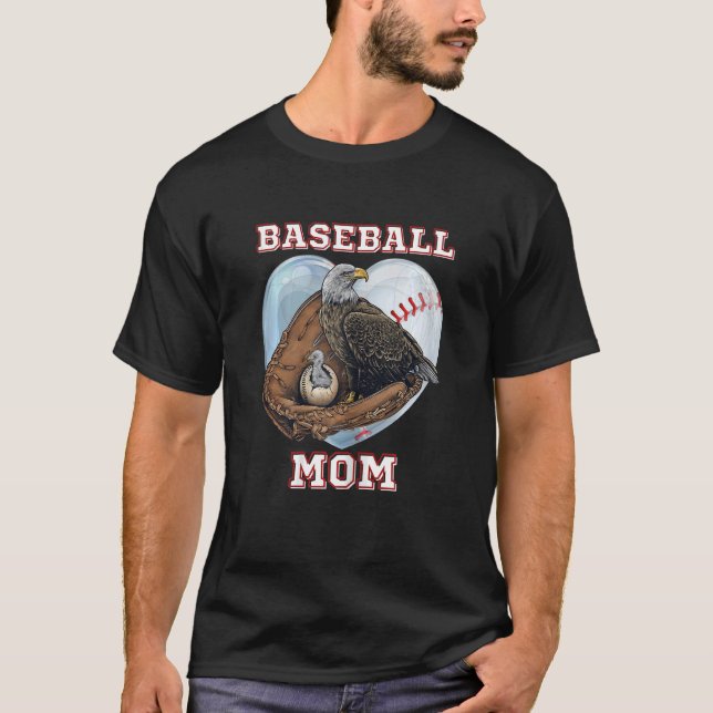 Womens Sports in Nature Bald Eagle Family American T-Shirt (Front)