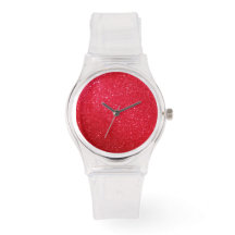 Women's Sporty Hot Pink, Custom Pink Glitter Dial