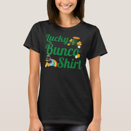 Womens St Patricks Day Bunco Lucky Bunco Shirt D