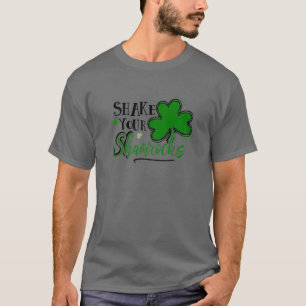 Womens St Pttys Day , Funny Shake Your Shamrocks T-Shirt