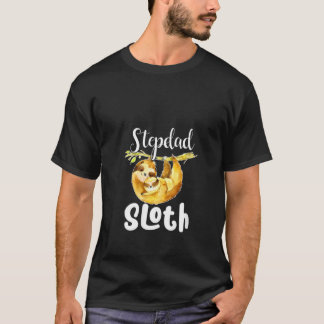 Womens Stepdad Sloth Matching Family Cute Mother' T-Shirt