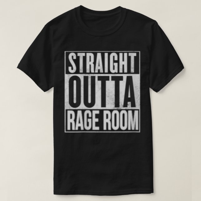Womens Straight Outta Rage Room Smash Therapy VNec T-Shirt (Design Front)